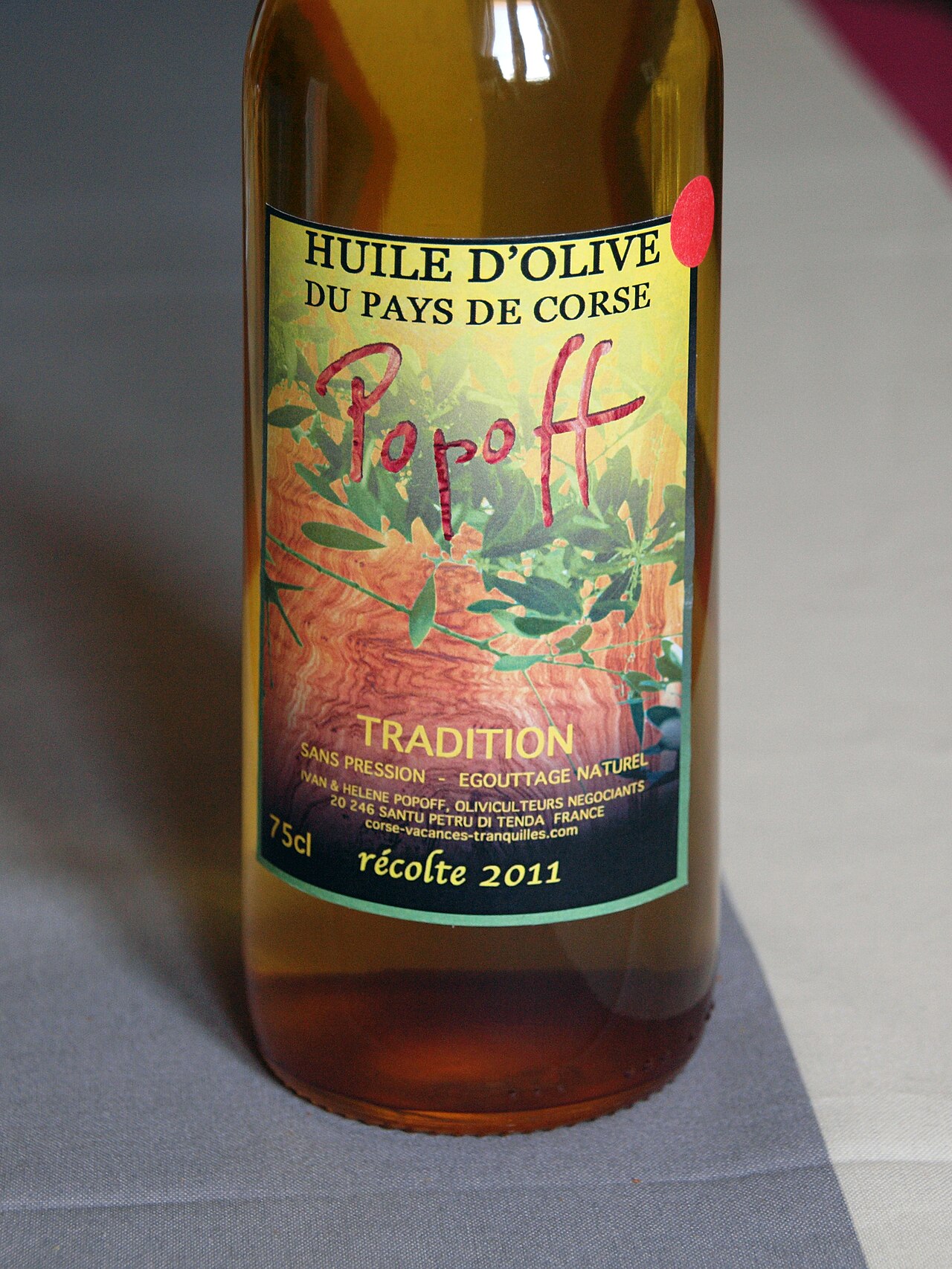 Huile d'olive de Corse